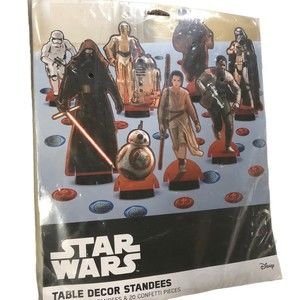 Star Wars Table Decor: Standees & Confetti; Disney, Chewy, Darth Vader....
